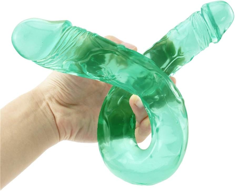 Honeyney 16.53Inch Double Flexible Soft Double Ended Dong Artificial Toys,Women Underwear