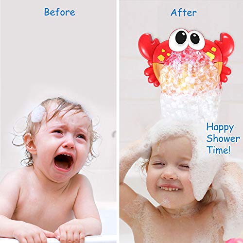 Joyjoz 3 in 1 Bath Bubble Machine, Automatic Bubble Maker for Toddlers with 12 Nursery Rhyme, 1000+ Bubbles Per Minute, Include Bubble Machine,5 Stacking Cups, 5 Squirting Dolls, Gifts for Kids