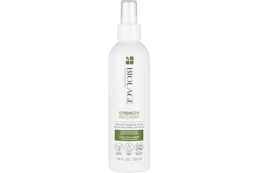 Biolage Strength Recovery Repairing Spray – Leave-In Treatment, Strengthens & Repairs Damaged Hair, Heat Protectant, Detangling Leave-In Treatment, With Olive Squalane & Vegan Proteins