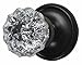Privacy Locking Set - Crystal Regency Fluted Door Knob with Victorian Plate Rosette in Oil Rubbed Bronze