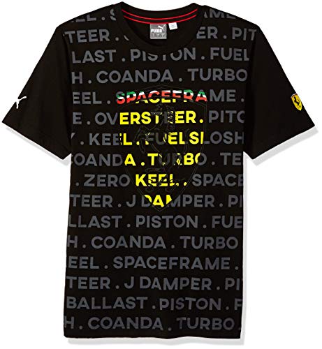 Motorsport Men's Ferrari Big Shield Tee , Small, Soft Pink PUMA Black