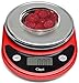 Ozeri Pronto Digital Multifunction Kitchen and Food Scale, Black on Red
