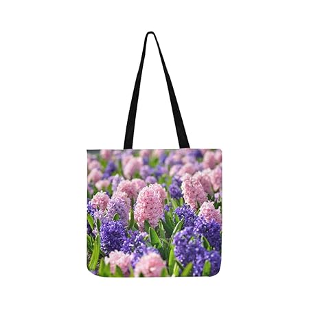 Schöne mehrfarbige Hyazinthen Canvas Tote Handtasche Schultertasche Crossbody Taschen Geldbörsen für Männer und Frauen Einkau