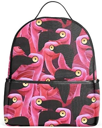 Flocking Flamingos Casual Backpack Bag, Fashion Lightweight Backpacks for Teen Young Girls