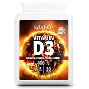 Vitamin D3 4000 IU | 30 Easy to Swallow Capsules | Bioavailable Cholecalciferol | Maximum Strength | Support Immune…