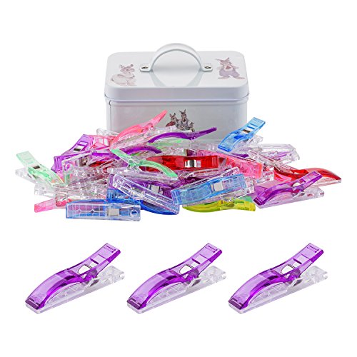 48PCS Large Wonder Clips,Multipurpose Sewing Quilting Binding Clips,Sewing Supplies for Office and Craft Projects.