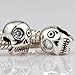 925 Sterling Silver Charm Skeleton Charm Skull Charm Halloween Charm fit for Pandora Bracelet (B)