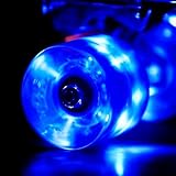Wonnv LED Light-up Skateboard Wheels with ABEC-7 Bearings - Smoother Quieter Ride - 60x45mm - Blue Wheels
