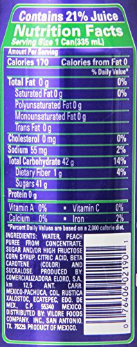 JUMEX PEACH JUICE NECTAR – PEACH NECTAR MADE WITH FRESH FRUIT PUREE – FRUIT JUICE CONCENTRATE FOR SMOOTHIE MIX, COCKTAIL MIXERS & KIDS DRINKS & BEVERAGES – 11.3OZ, 1 PACK CANNED DRINK