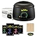 Wax Warmer, Electric Hair Removal Waxing Kit with 4 Packs of Hard Wax Beans and 10 Wax Wooden Spatulas (at-Home Waxing for Women and Men) (Black)