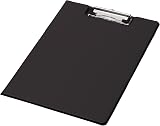 Q-Connect Foolscap A4 PVC Fold Over Clipboard Black view 3
