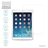 IPad Air 2 Screen Protector, DreamSky Tempered-Glass Screen Protectors For Ipad Air /Ipad Air 2 Ipad 5 -Premium Crystal Clear, High-Response Touch, 8-9H Hardness,0.3mm Thick, Bubble Free