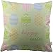 HOSL FHJ02 Happy Easter Series Blend Linen Throw Pillow Case Decorative Cushion Cover Pillowcase Square 18