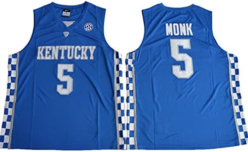2017 Kentucky Wildcats Malik Monk 5 College Basketball Mens Jersey Blue XL