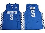 2017 Kentucky Wildcats Malik Monk 5 College Basketball Mens Jersey Blue M