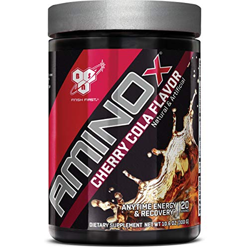 BSN Amino X Cola Series, Post Workout Muscle Recovery & Endurance Powder with 10 Grams of Amino Acids and 150 mg Caffeine Per Serving, Flavor: Cherry Amino, 20 Servings
