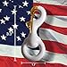 Anley Flag Accessory - White Rubber Coated Brass Swivel Snap Hook - Heavy Duty Flag Pole Halyard Rope Attachment Clip - for Tough Weather Conditions - 3.3 Inch - One Hook Per Pack