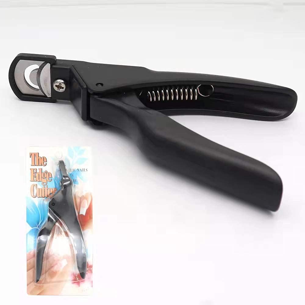 IMKRC - Nail Clippers for Acrylic Nails Nail Cutters for Acrylic and Gel Nails Artificial Nail Care Nail Tip Cutter Nail Art Manicure Tools Nail Accessories (Black)