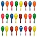 GuassLee 24PCS Neon Maracas Shakers Mini 6 Colors Noisemakers for Mexican Cinco de Mayo Fiesta’s Centerpiece Decoration or Party Favors