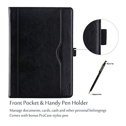 ProCase iPad Pro 10.5 Case - Vintage Stand Folio Case Cover for Apple iPad Pro 10.5 Inch 2017, Multiple Viewing Angles, with Apple Pencil Holder -Black