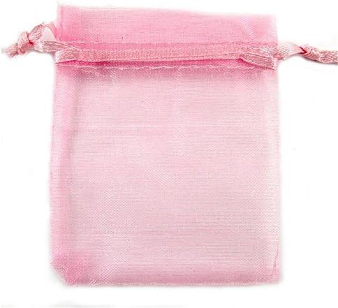 Ximkee Organza Wedding Party Favor Bags- Package of 100 (6"x9", Pink)