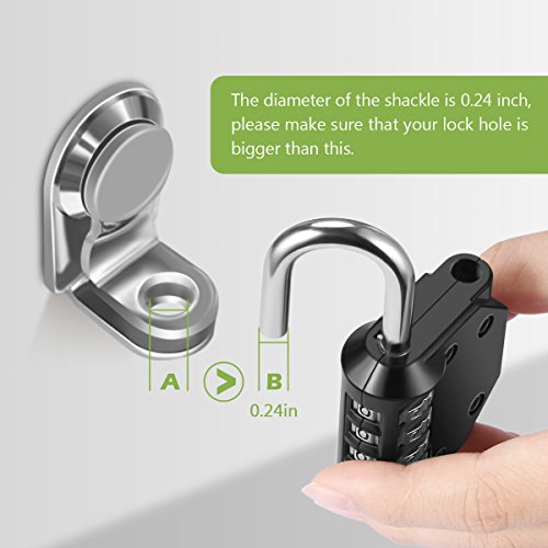 KeeKit Combination Lock, 4 Digit Combination Padlock, Weatherproof Outdoor Gate Lock, Locker Lock for School, Gym, Employee, Combination Lock for Case, Toolbox, Hasp Cabinet and Storage, 2 Pack