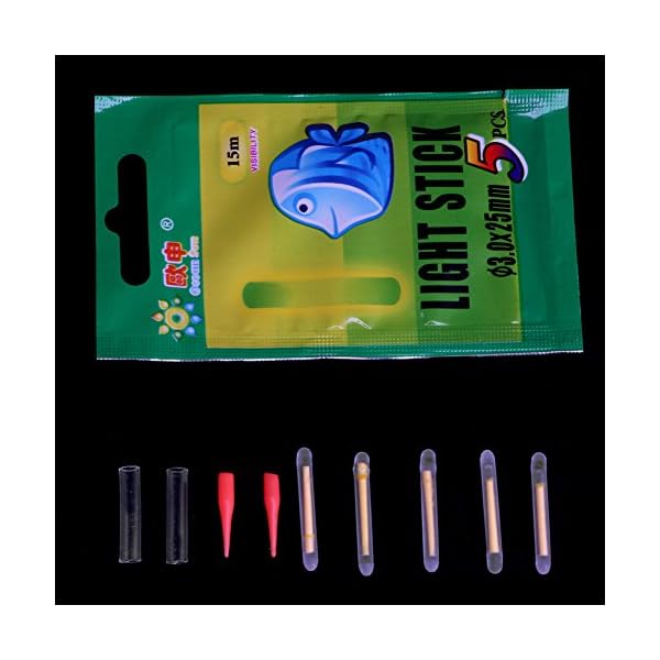 Delight-eShop-50X-Fishing-Fluorescent-Lightstick-Light-Night-Float-Clip-On-Dark-Glow-Stick-New