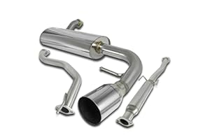 Spec-D Tuning 4" S/S Catback Muffler Compatible with 1988-1991 Honda Civic Hatchback