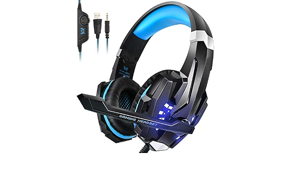 Kotion Each G9000 Over Ear Gaming Headphones with Mic and LED (Black/Blue)  Compatible with PC, iPad, iPhone, Tablets, Mobile Phones : Amazon.com.au:  Computers