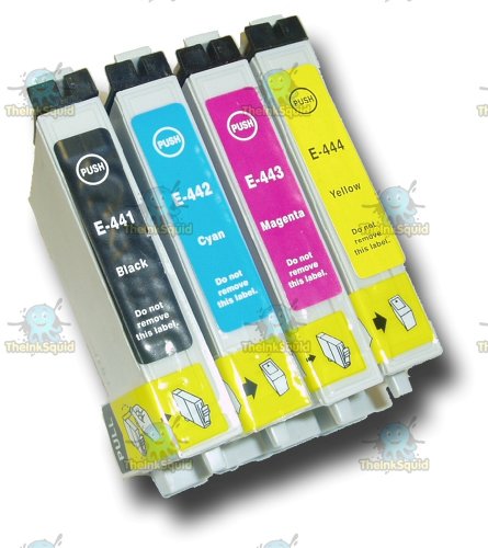 4 Chipped Epson T0441-4 'Parasol' Compatible Ink Cartridges for Epson Stylus CX3500 Printer