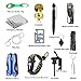 UniCrown Emergency Survival Gear Kit 14 in 1 - (2018 New Upgraded) Military Outdoor Lifesaving Tool Sets for Camping Hiking Climbing Traveling Hunting Wilderness Adventures