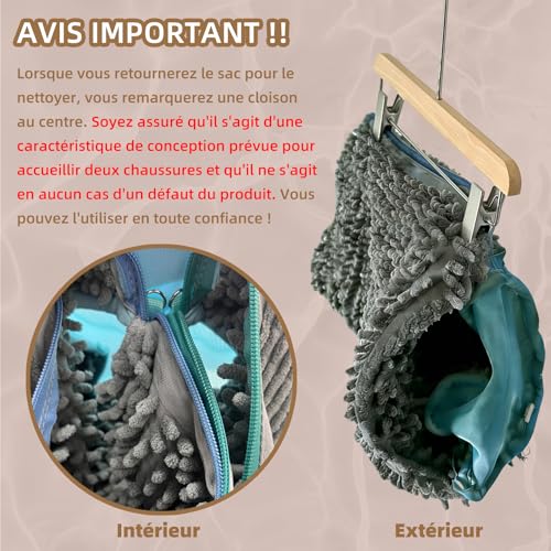 2 in 1 Improved Version Shoe Washing Bag for Shoes Washing Machine, 360° Cleaning, Reusable, Double Zipper Pocket