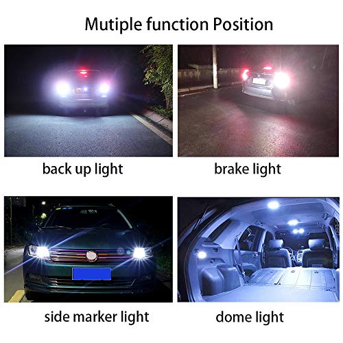 Melphan-Auto 24V 1156 1141 1003 BA15S 54-SMD 3014 Chips White LED Bulbs for RV Camper Trailer Trunk Vehicle Interior Lights Tail Backup Reverse Lights Parking Lights Pack of 4