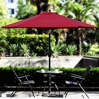 Amazon Com Blissun 7 5 Ft Patio Umbrella Yard Umbrella With Push Button Tilt And Crank Red Garden Outdoor