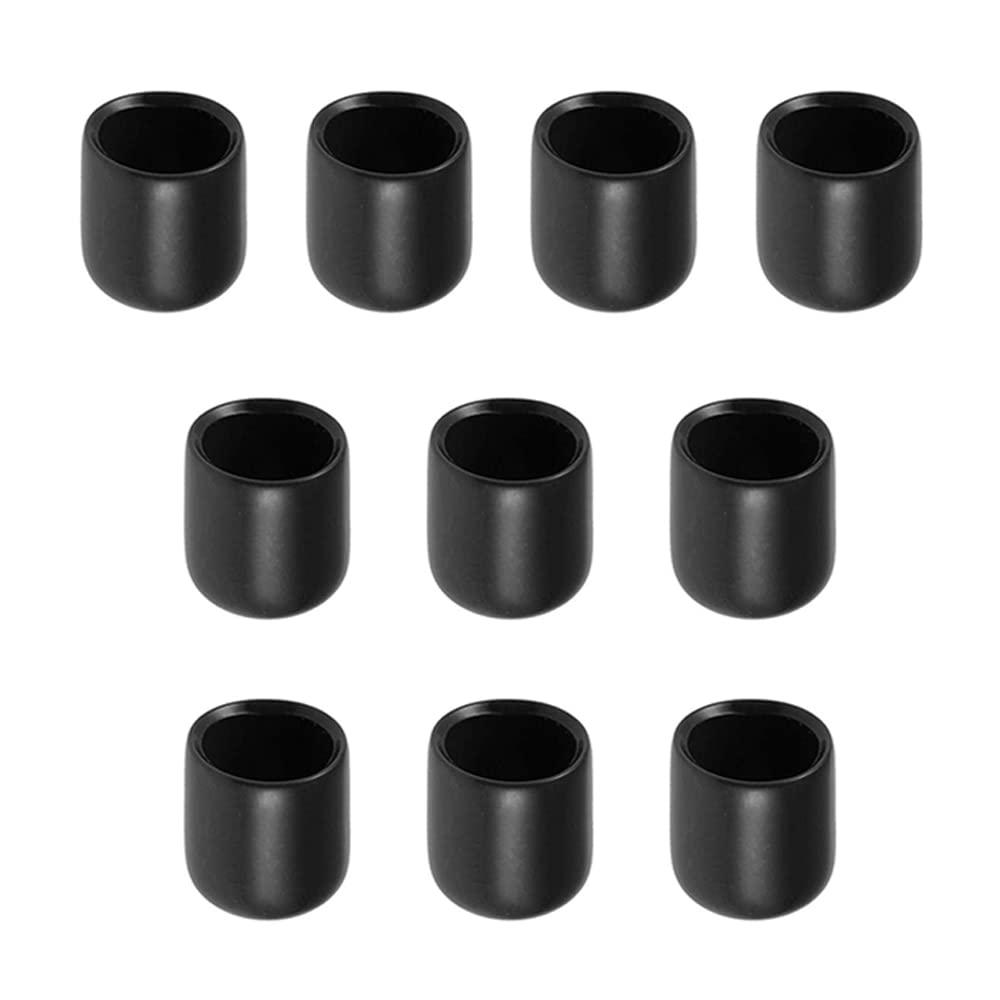 Photo 1 of 3/4" (19 mm) Round Rubber Hole Plugs, Vinyl End Cap, Black Rubber Caps for Metal Tubing, Fences, Glide Protection 10 Pack