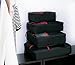 Travel Packing Cubes Set - 4 Luggage Packing Organizers with Laundry Bag