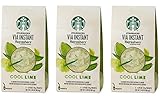 STARBUCKS READYBREW COOL LIME INSTANT BEVERAGE 3BOXES 5PK EA