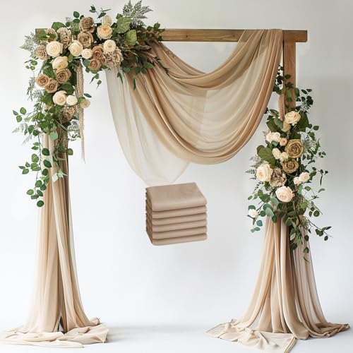 Wokceer 20FT Sheer Fabric Drapes for Arch Decoration