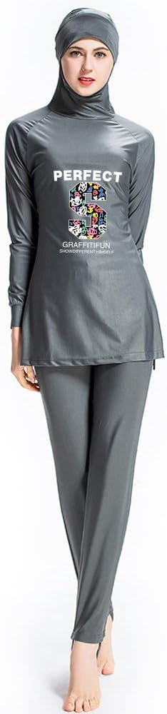S-6XL Muslim Swimsuits Islamic Full Coverage Modest Swimwear