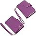 Wisdompro Wallet Case for iPhone SE 2022/2020, for iPhone 8, for iPhone 7, PU Leather Protective Folio Flip Phone Case Cover with Wrist Lanyard, Card Holder for iPhone SE 3rd Gen/2nd Gen/8/7 - Purple