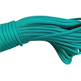 Double Braid Polyester Rope 1/4 Inch, Teal
