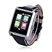 Luxsure Bluetooth 4.0 Smart Watch Waterproof Wrist Watch Phone with Camera Touch Screen and PU Leather Strap Band Smartwatch for IOS iPhone 6 6 plus Samsung Android Smartphones(Silver)