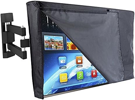 PengXiang Outdoor TV Cover 55" - 58" with Open Front Flap Design, Weatherproof Universal Protector for LCD, LED, Plasma Television Sets, Built In Remote Controll Pocket
