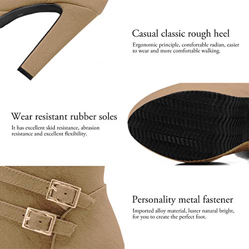 ForeMode-Women-Autumn-Round-Toe-Lace-up-Ankle-Buckle-Chunky-High-Heel-Platform-Knight-Martin-Boots