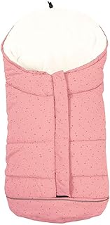 Fußsack Babyschale Kinderwagen Buggy Winterfusssack Tragewanne Baby Schlafsack Winter Fußsack mit 3 Reißverschluss für Baby von 0-6 Monate (Rosa-Sterne)