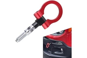 Teybouk Car Front Bumper Tow Hook, Heavy-duty Bumper Trailer Pull Ring, Anti-aging Tow Eye, Universal for Most Cars, Trucks, 