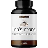 Organic Lions Mane Capsules - Lions Mane Supplement with Reishi, and Cordyceps - Immune Health & Cognitive Supplement - Mushr