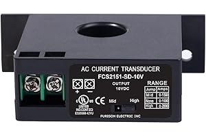 NODEHAWK Current Transmitter, FCS2151-SD-10V Current Transducer Transmitter Transformer Sensor AC Current Converter 0-200A