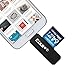 Fixget Memory Card Reader, SD/Micro SD Card Reader/ Micro USB OTG to USB 2.0 Adapter with Standard USB Male /Micro USB Male Connector for PC, Smartphones with OTG Function, Not Compatible with IOS