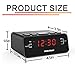 Alarm Clock Radio, Digital Alarm Clock, AM/FM Radio Snooze, Sleep Timer, Dimmer, 0.6” Digital LED Display Battery Backup Function Bedroom, Office, Table Desk